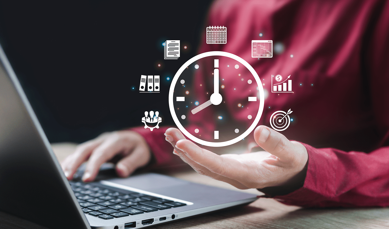 Technology and productivity concept illustration