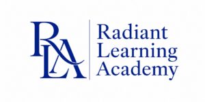 Radiant Learning Academy logo with stylized RLA